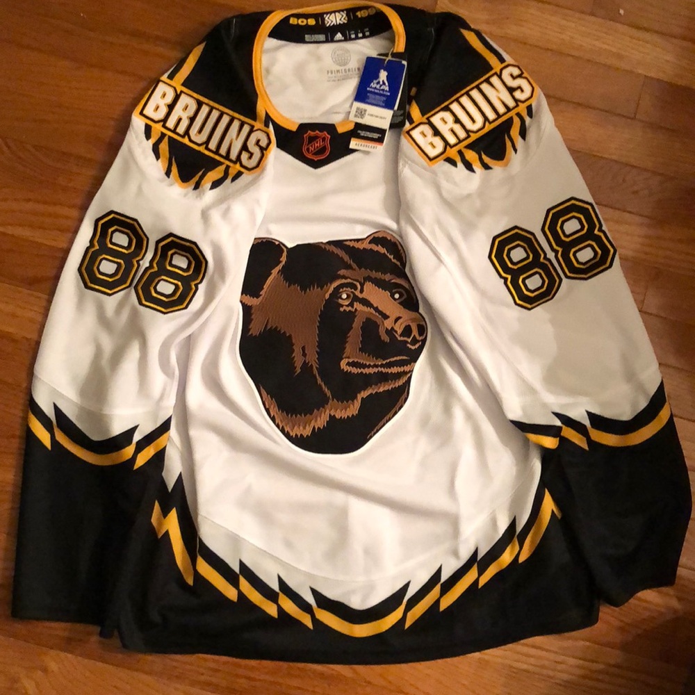 Boston Bruins David Pastrnak Authentic Reverse Retro NHL Adidas Jersey Size 50